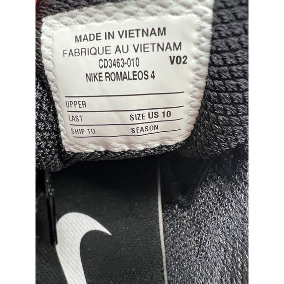 Nike Romaleos 4 Black White Men's Size 10 Weightlifting Training CD3463 010 - Picture 13 of 16